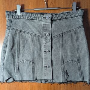 PrettyLittleThing Charcoal Denim Skirt